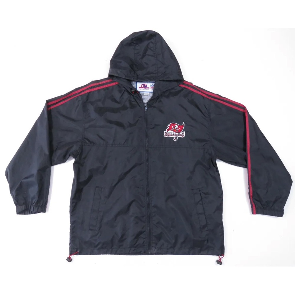 Tampa Bay Buccaneers Unique Sports Football Hooded Full Zip Windbreaker Jacket M